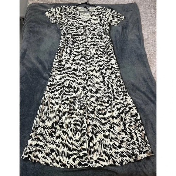 Vero Moda Women’s Maxi Dress Organic Cotton in Abstract Print Size S New - Picture 7 of 16